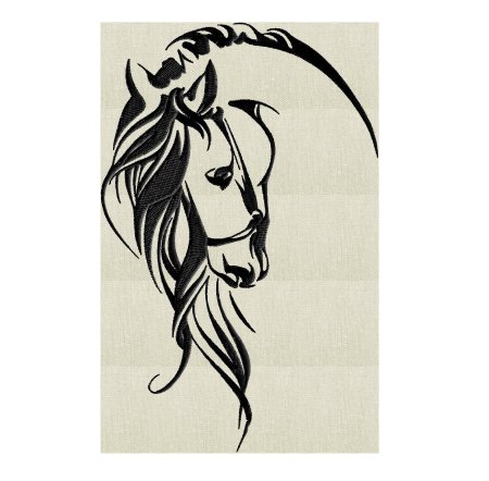 Тату лошадь черно белая