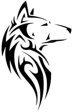 Волк тату эскиз