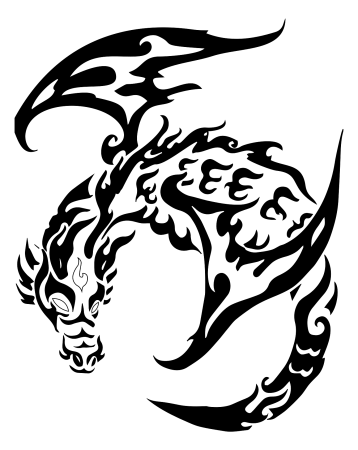 Татушки трайбл дракон