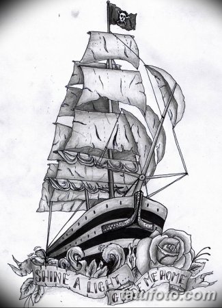 Компас тату эскиз