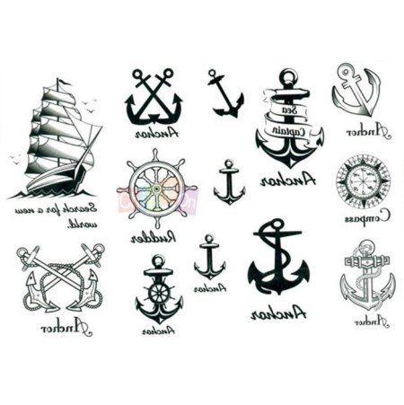 Тату морской якорь