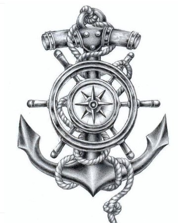 Тату морская тематика