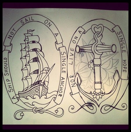 Компас якорь роза ветров