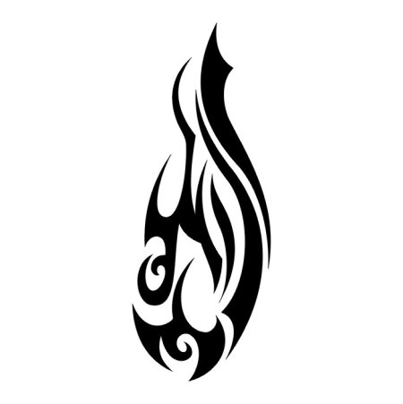 Тату трайбл пламя