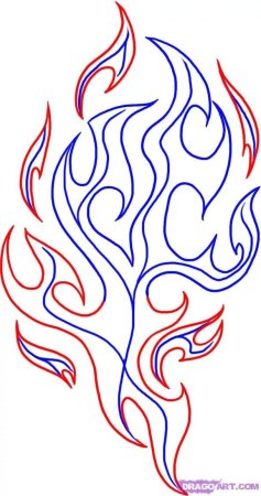Огонь тату эскизы