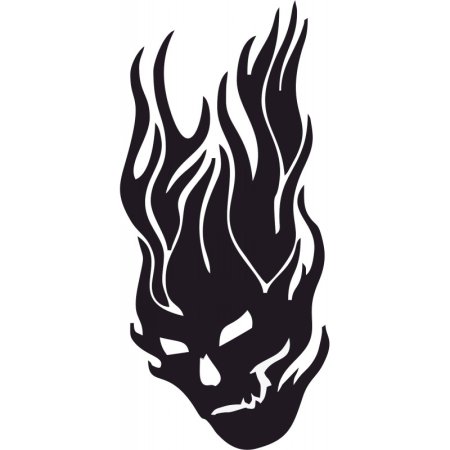 Пламя наклейки чб