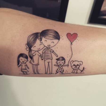 Семейное тату для девушки