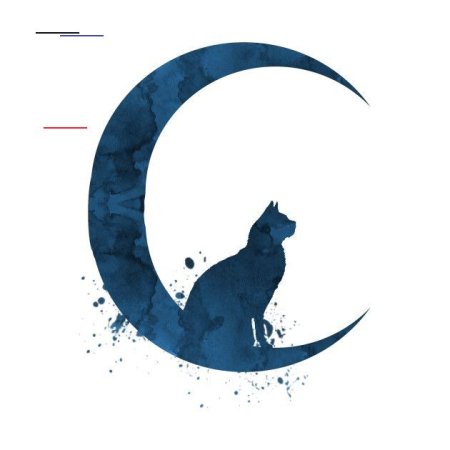 Силуэт кошки на Луне