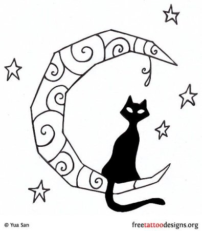 Кошка на полумесяце