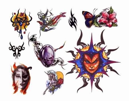 Тату эскизы цветные