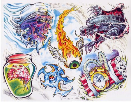 Татуировки эскизы цветные