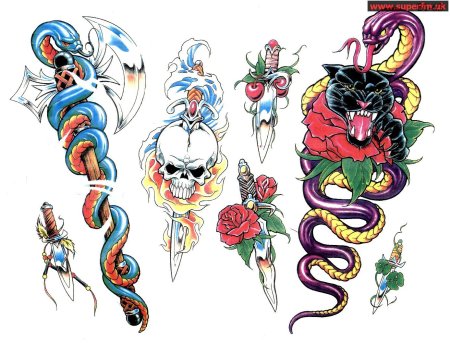 Цветные тату