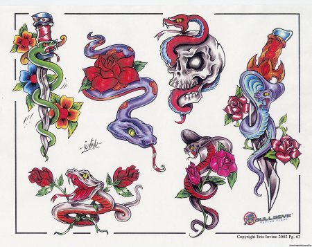 Эскизы тату на руку цветные