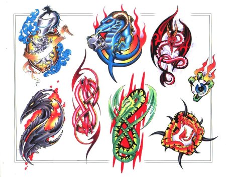 Тату эскизы мужские цветные
