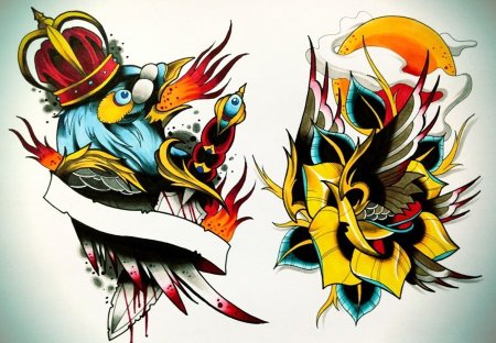 Дракон тату эскиз