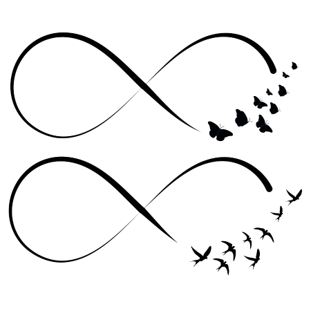 Эскиз тату м бесконечность