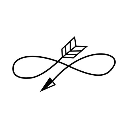 Эскиз тату м бесконечность