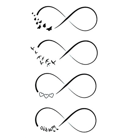 Бесконечность тату эскиз