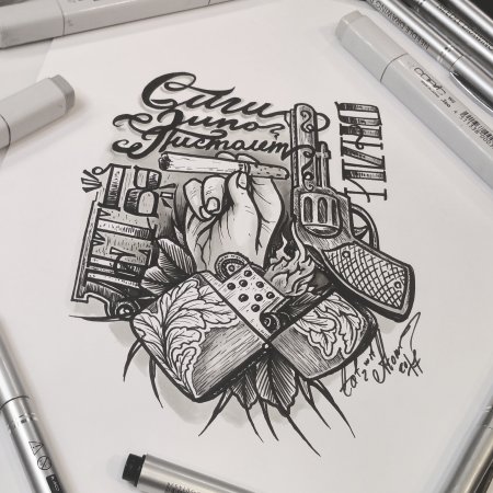 Интересные эскизы тату