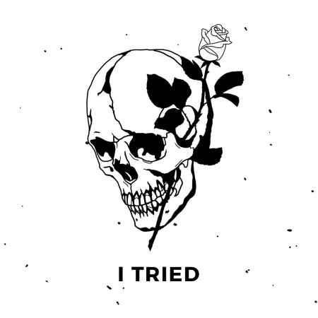 Тату череп маленький эскиз