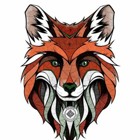 Тотемное животное лиса тату