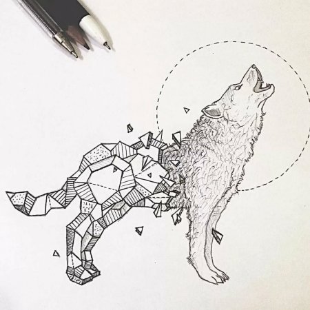 Тату геометрия животные