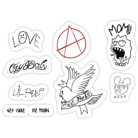 Lil Peep тату эскизы
