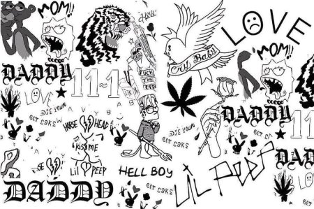 Lil Peep тату эскизы