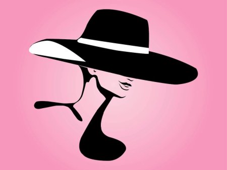 Женский силуэт в шляпе