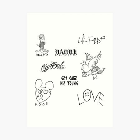 Lil Peep Татуировки эскизы