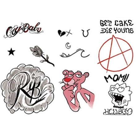Lil Peep тату эскизы