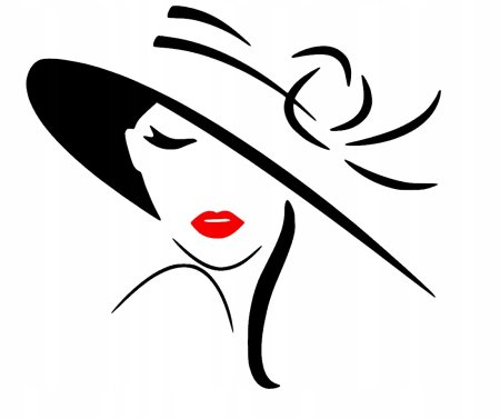 Силуэт девушки в шляпе