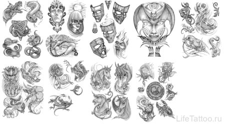 Тату на шею для мужчин эскизы