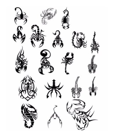 Скорпион тату маленькая