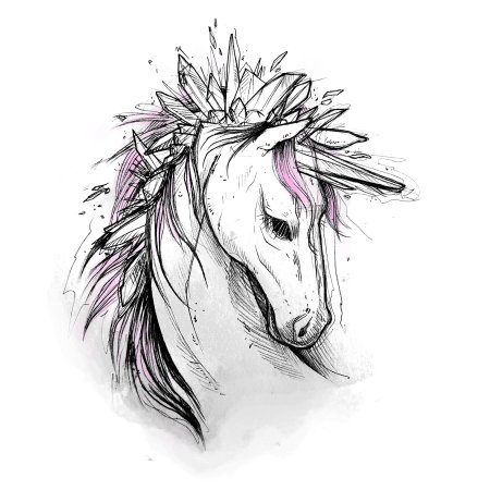 Тату Единорог эскизы
