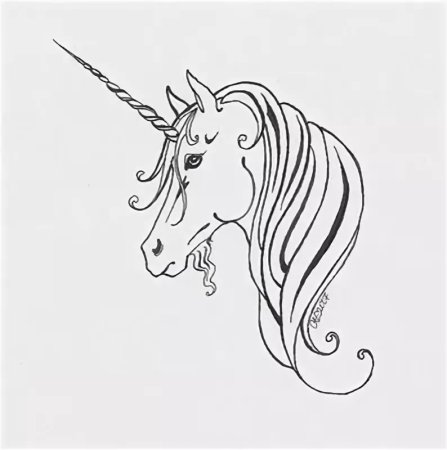 Тату Единорог эскизы