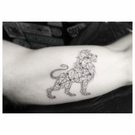 Созвездие Льва тату эскиз