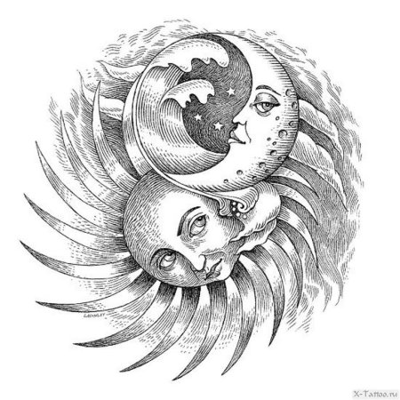 Тату солнце эскизы