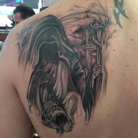 Ангел жизни и смерти тату