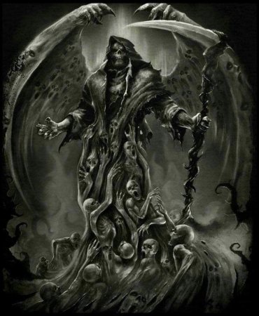 Танатос Бог смерти тату