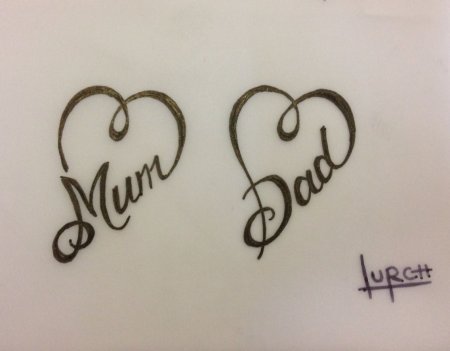 Эскизы тату с надписью mom