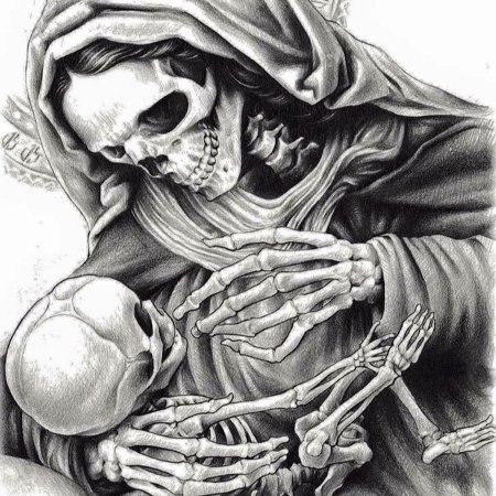 Тату смерть сзади