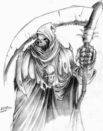 Ангел смерти Азраил эскиз