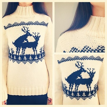 Свитер с оленями смешной
