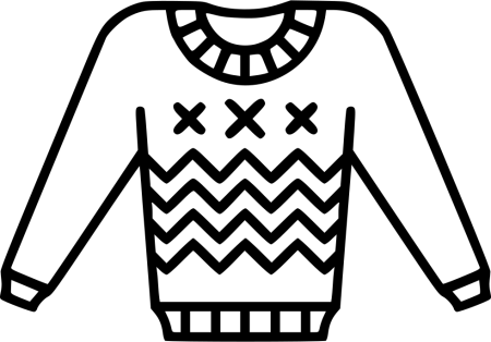 Свитер раскраска для детей