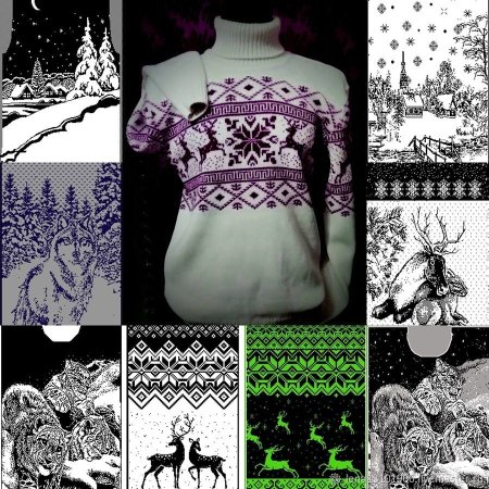 Свитер с татуировками рисунками