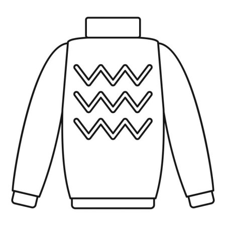 Трафарет свитера для рисования