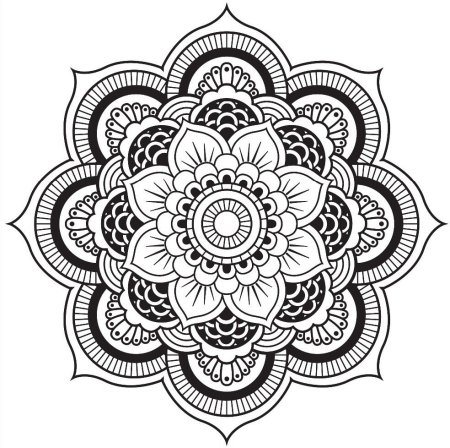 Лотус Мандала Колоринг