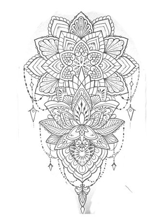 Мандала тату эскиз