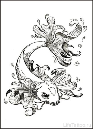 Татуировка рыбы эскиз